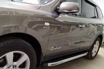 Hyundai Santa Fe 2 2006–2012 Bočné nášľapy Fullmond (2 ks, hliník) fotografia 9