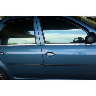 Vonkajšie okenné lišty (4 ks, nerez) Dacia Logan I 2008–2012 fotografia 1