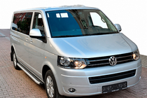 Volkswagen T5 2010–2015 Bočné nášľapy Fullmond (2 ks, hliník) Dlhý rázvor fotografia 1