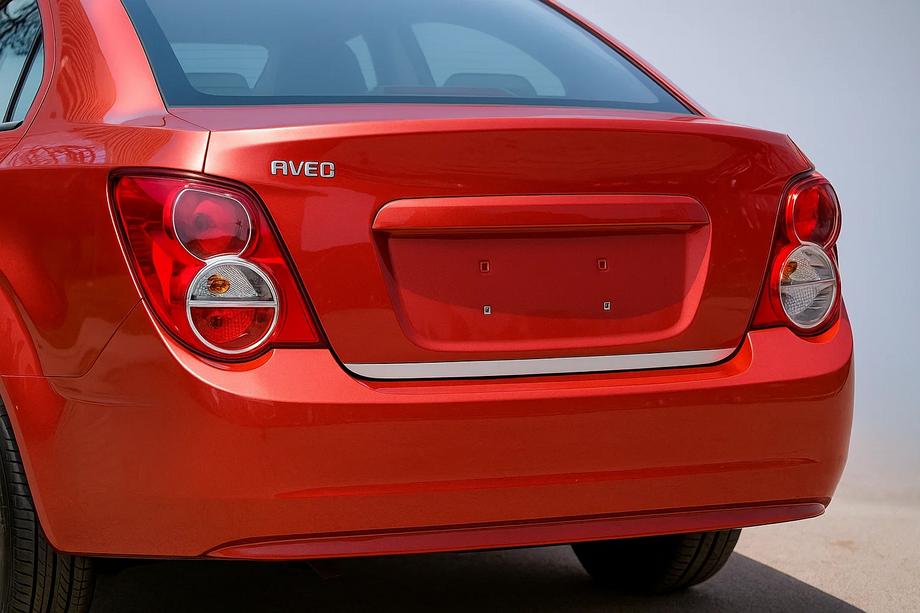 Chevrolet Aveo T300 2011–2020 Lišta na hranu veka kufra (Sedan, nerez) Image