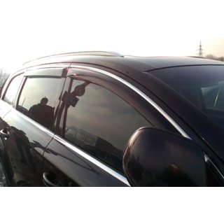 Okenné deflektory s chrómovou lištou (4 ks, HIC) Audi Q7 2005–2015 fotografia 3