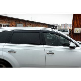 Okenné deflektory s chrómovou lištou (4 ks, HIC) Audi Q7 2015–2026 fotografia 2