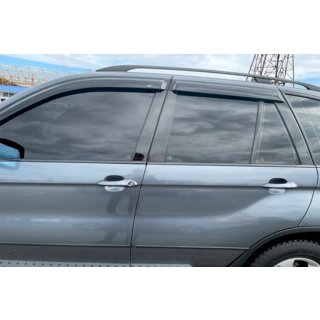 Deflektory okien (4 ks, HIC) BMW X5 E53 1999–2006 fotografia 3