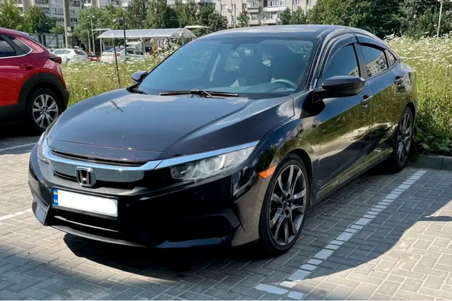Honda Civic Sedan X 2016–2021 Deflektory okien (4 ks, HIC) Fotografia 2
