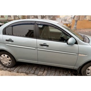 Deflektory okien (4 ks, HIC) Hyundai Accent 2006–2010 fotografia 1
