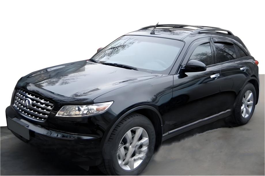 Infiniti FX 2003–2008 Deflektory okien (4 ks, HIC) Image