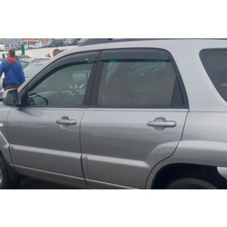 Deflektory okien (4 ks, HIC) Kia Sportage 2004–2010 fotografia 2