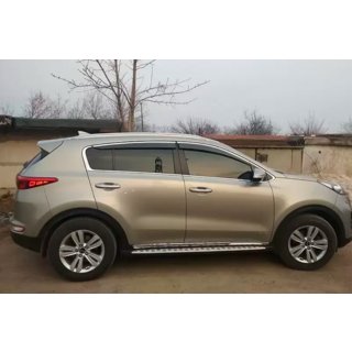 Okenné deflektory s chrómovou lištou (4 ks, HIC) Kia Sportage 2015–2021 fotografia 2