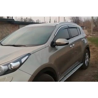 Okenné deflektory s chrómovou lištou (4 ks, HIC) Kia Sportage 2015–2021 fotografia 3