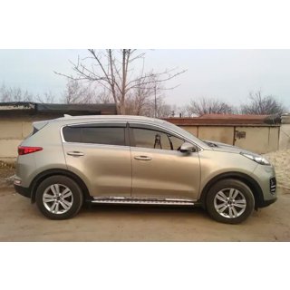 Okenné deflektory s chrómovou lištou (4 ks, HIC) Kia Sportage 2015–2021 fotografia 4