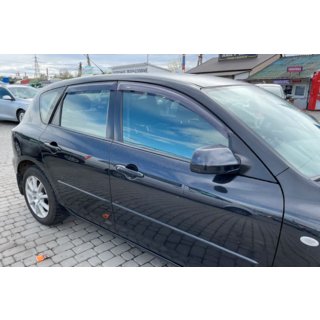 Okenné deflektory HB (4 ks, HIC) Mazda 3 2003–2009 fotografia 4