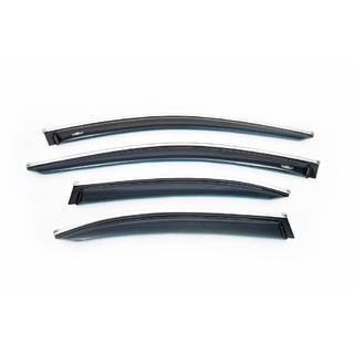 Okenné deflektory s chrómovou lištou SD (4 ks, HIC) Mercedes C-сlass W205 2014–2021 fotografia 2
