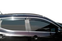 Nissan Qashqai 2014–2021 Okenné deflektory s chrómovou lištou (4 ks, HIC) fotografia 11