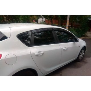 Okenné deflektory HB (4 ks, HIC) Opel Astra J 2009–2015 fotografia 3