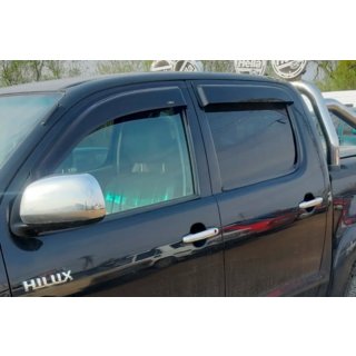 Deflektory okien (4 ks, HIC) Toyota Hilux 2006–2015 fotografia 1