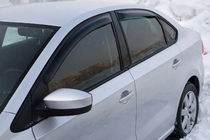 Volkswagen Polo 2010–2017 Deflektory okien SD (4 ks, HIC) fotografia 3