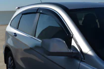Honda CRV 2007–2011 Okenné deflektory s chrómovou lištou (4 ks, HIC) fotografia 6