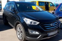 Hyundai Santa Fe 3 2012–2018 Okenné deflektory s chrómovou lištou (4 ks, HIC) fotografia 3