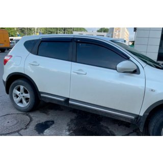 Deflektory okien (4 ks, HIC) Nissan Qashqai 2010–2014 fotografia 3