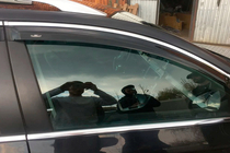 Volkswagen Passat B6 2006–2012 Okenné deflektory s chrómovou lištou SW (4 ks, HIC) fotografia 9