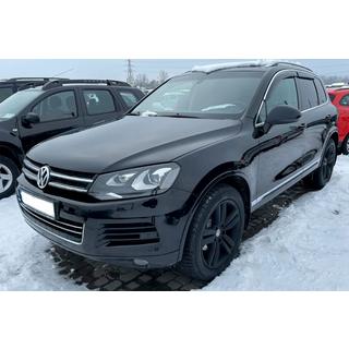 Okenné deflektory s chrómovou lištou (4 ks, HIC) Volkswagen Touareg 2010–2018 fotografia 4