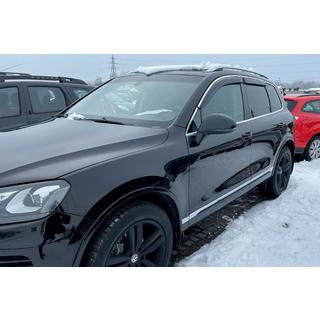 Okenné deflektory s chrómovou lištou (4 ks, HIC) Volkswagen Touareg 2010–2018 fotografia 1