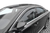 Volvo S80 2006–2016 Okenné deflektory s chrómovou lištou (4 ks, HIC) fotografia 1