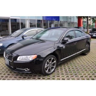 Okenné deflektory s chrómovou lištou (4 ks, HIC) Volvo S80 2006–2016 fotografia 2