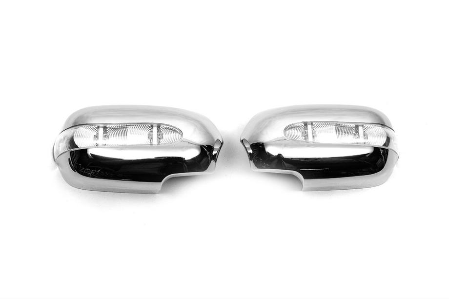 Toyota Camry 2001–2006 Chrómové kryty spätných zrkadiel s LED (2 ks) Fotografia 3