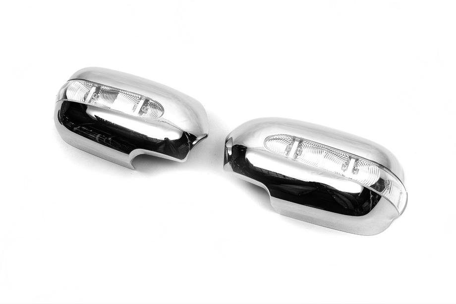 Toyota Camry 2001–2006 Chrómové kryty spätných zrkadiel s LED (2 ks) Fotografia 1
