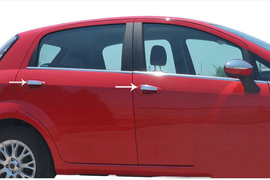 Fiat Punto Grande/EVO 2006–2018 Nerezové kryty kľučiek dverí (4 dvere, nerez) Carmos - turecká oceľ Image