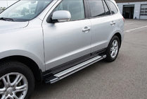Hyundai Santa Fe 2 2006–2012 Bočné nášľapy Rainbow (2 ks, hliník) fotografia 1