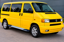 Volkswagen T4 Transporter 1990–2003 Bočné nášľapy Rainbow (2 ks, hliník) Dlhý rázvor fotografia 1