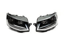 Volkswagen T6 2015–2024 Predné svetlomety s LED svetlami Black (2015-2019, 2 ks) fotografia 3