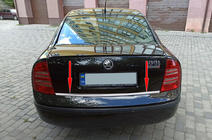 Skoda Superb 2001–2009 Nerezová lišta hrany kufra fotografia 1