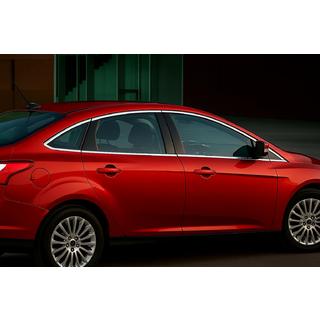 Kompletné chrómové lišty okien Sedan (12 ks, nerez) Ford Focus III 2011–2017 fotografia 1