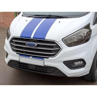 Chrómové lišty na masku chladiča 2018+ (4 ks, nerez) Ford Custom 2013–2022 fotografia 1