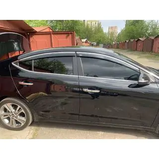 Okenné deflektory s chrómovou lištou (4 ks, Niken)