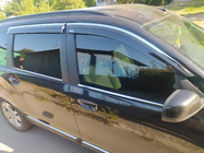 Dacia Lodgy 2012–2022 Okenné deflektory s chrómovou lištou (4 ks, Niken) fotografia 4