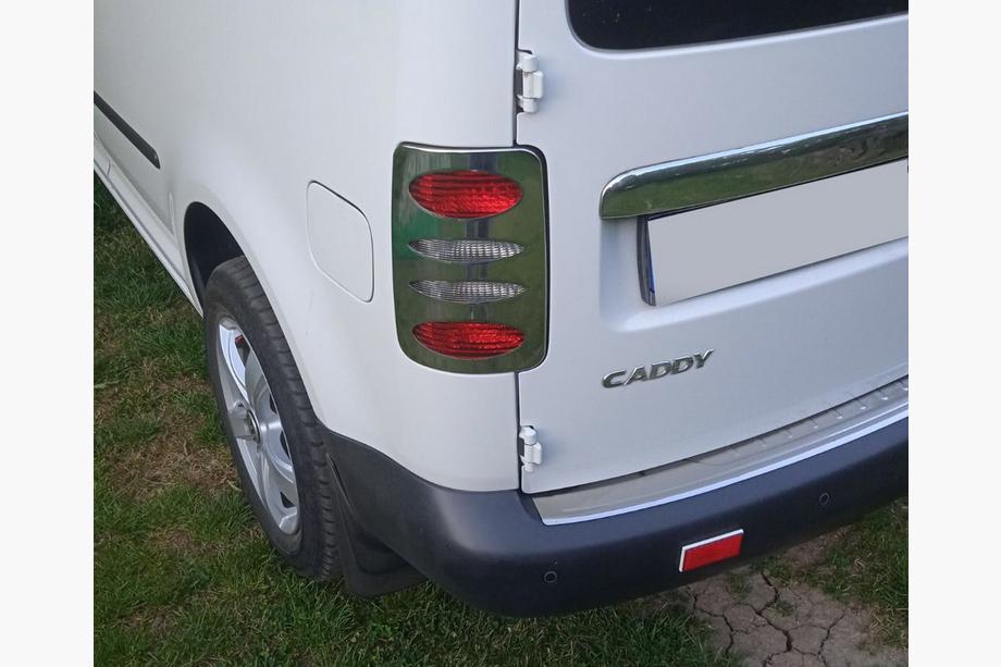 Volkswagen Caddy 2004–2010 Chrómové kryty zadných svetiel V2 (2 ks, nerez) Carmos - turecká oceľ Image