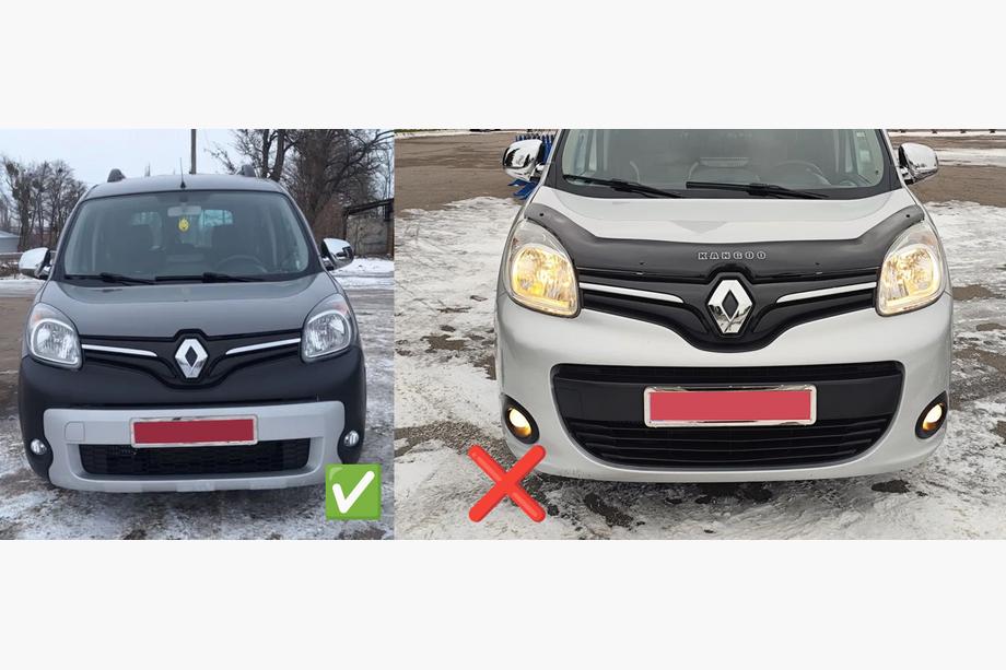 Renault Kangoo 2008–2020 Zimná spodná mriežka chladiča (2013+) Lesklá Fotografia 4