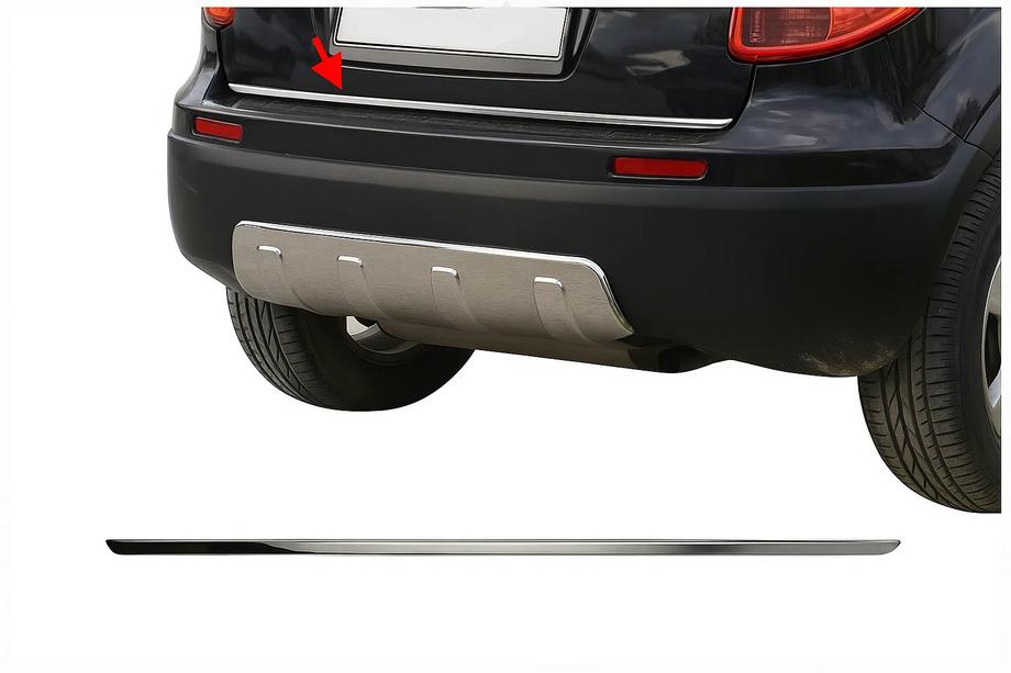Fiat Sedici 2006–2014 Nerezová lišta hrany kufra Image