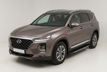Hyundai Santa Fe 4 2018–2023 Bočné nášľapy Bosphore Grey (2 ks, hliník) fotografia 1