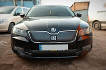 Skoda Superb 2015–2024 Zimná clona na masku chladiča (2015-2019, spodná) fotografia 2