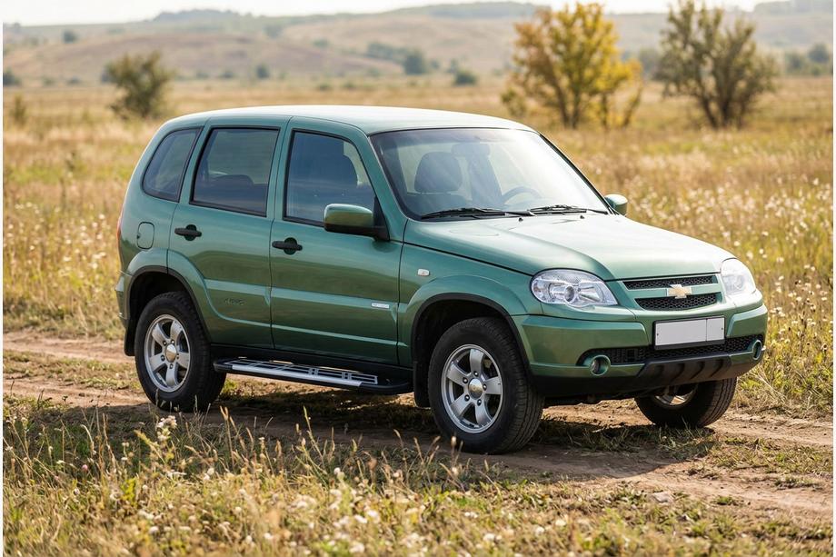 Chevrolet Niva 1998–2020 Bočné prahy Sunrise (2 ks, hliník) Fotografia 1