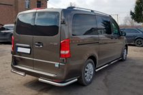 Mercedes Vito/V-trieda W447 2014– Zadný rohový ochranný rám AK003 (nerez) fotografia 3