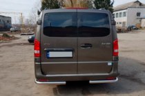 Mercedes Vito/V-trieda W447 2014– Zadný rohový ochranný rám AK003 (nerez) fotografia 2