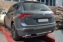 Volkswagen Tiguan 2016–2023 Zadný ochranný rám AK001-2 (nerez) fotografia 4