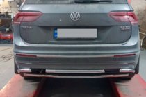 Volkswagen Tiguan 2016–2023 Zadný ochranný rám AK001-2 (nerez) fotografia 2