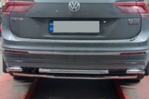 Volkswagen Tiguan 2016–2023 Zadný ochranný rám AK001-2 (nerez) fotografia 3